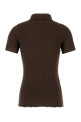 Chocolate stretch jersey polo shirt MIU MIU (MML06USOOO191X)