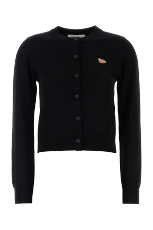 Чорний вовняний кардиган MAISON KITSUNE (PW00502KT1181)