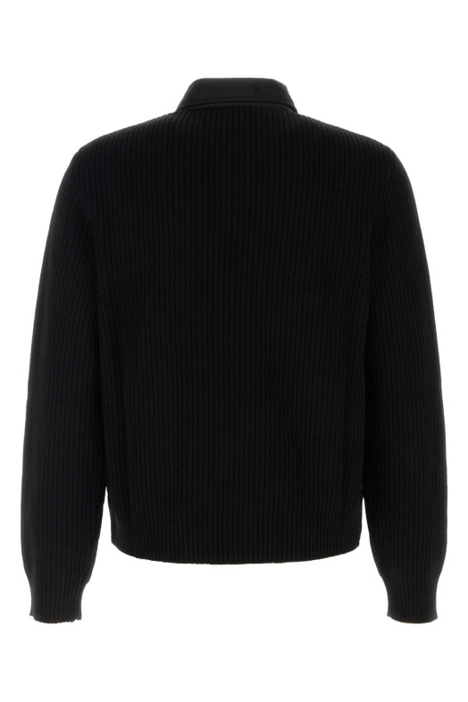 Чорний вовняний кардиган Black PRADA (UMG472SOOO6241)