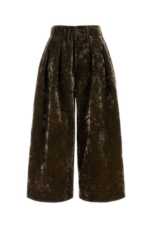 Brown velvet Poetic wide-leg pant UMA WANG (UP3007)
