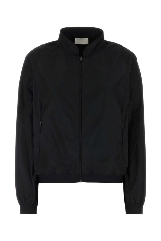 Black polyester windbreaker Black THE ROW (10946W4564)
