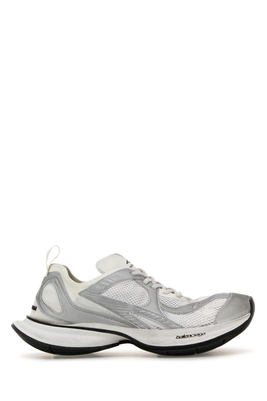 Кроссовки Circuit из белой сетки и резины, бело-черные, BALENCIAGA (793945WFLGY)