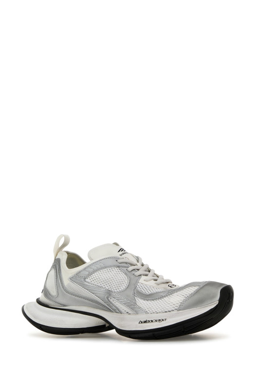 Кроссовки Circuit из белой сетки и резины, бело-черные, BALENCIAGA (793945WFLGY)