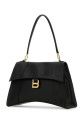 Black leather Hourglass shoulder bag Black BALENCIAGA (8107332ABF9)