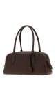 Chocolate leather small E/W India handbag THE ROW (W2120L129)