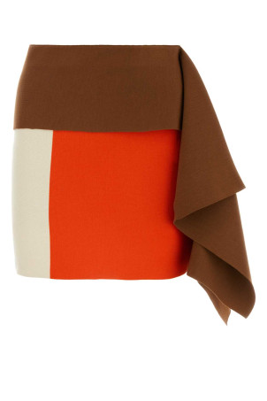 Multicolor wool mini skirt FENDI (FZQ738ARV7)