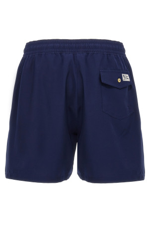 Плавки з вишитим логотипом, сині POLO RALPH LAUREN 710907255001