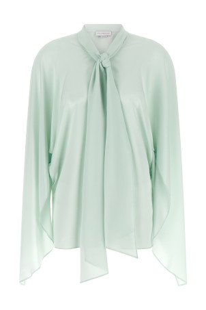 Lavallière collar shirt Green
