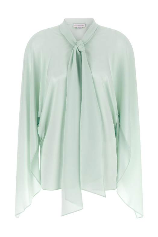 Lavallière collar shirt Green