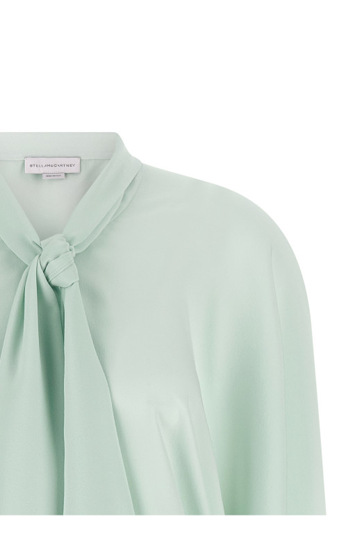 Lavallière collar shirt Green