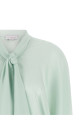 Lavallière collar shirt Green