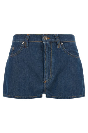 Chambray denim shorts Blue