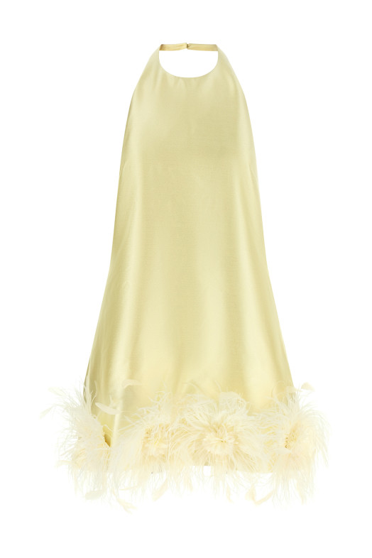 Feather Dress Yellow