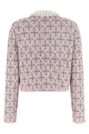 Floral collar cardigan Pink