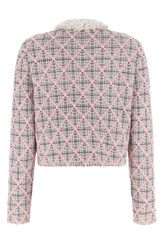Floral collar cardigan Pink