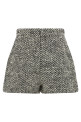 Bouclé wool shorts Black-grey