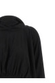 'Cropped Hooded Top' Long Sleeve Sweater Black