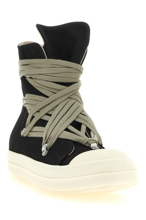 'Megalace Sneaks' Denim Sneakers Black