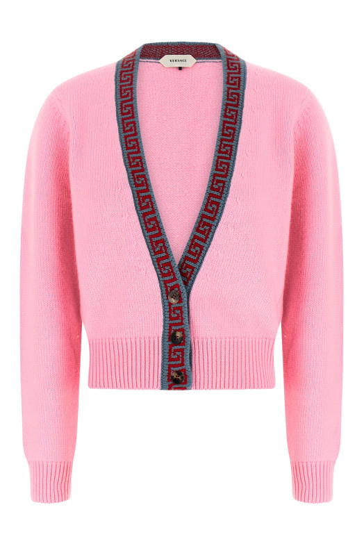 Кардиган из шерсти и кашемира, розовый VERSACE 10267671A191611PS10
