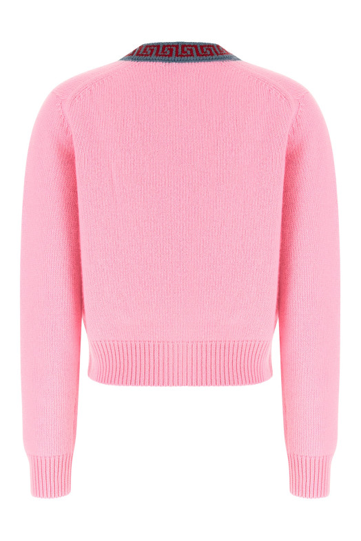 Кардиган из шерсти и кашемира, розовый VERSACE 10267671A191611PS10