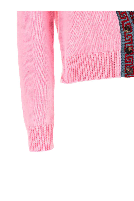 Кардиган из шерсти и кашемира, розовый VERSACE 10267671A191611PS10