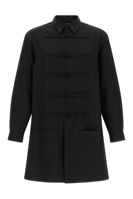 'China Button' shirt Black