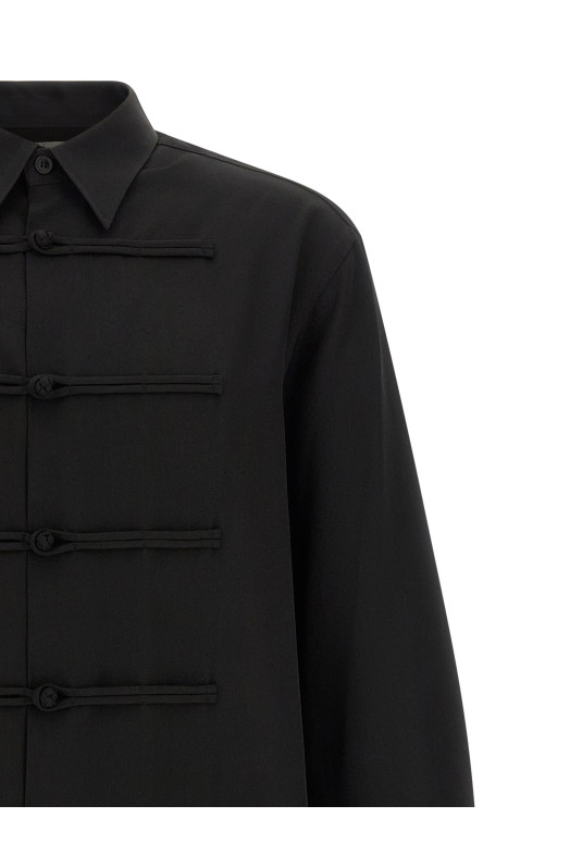 'China Button' shirt Black