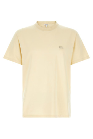 'Anagram' logo embroidery t-shirt Beige