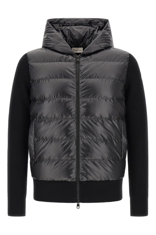 Кардиган с подкладкой и капюшоном, чёрный MONCLER L20919B00028M1131999