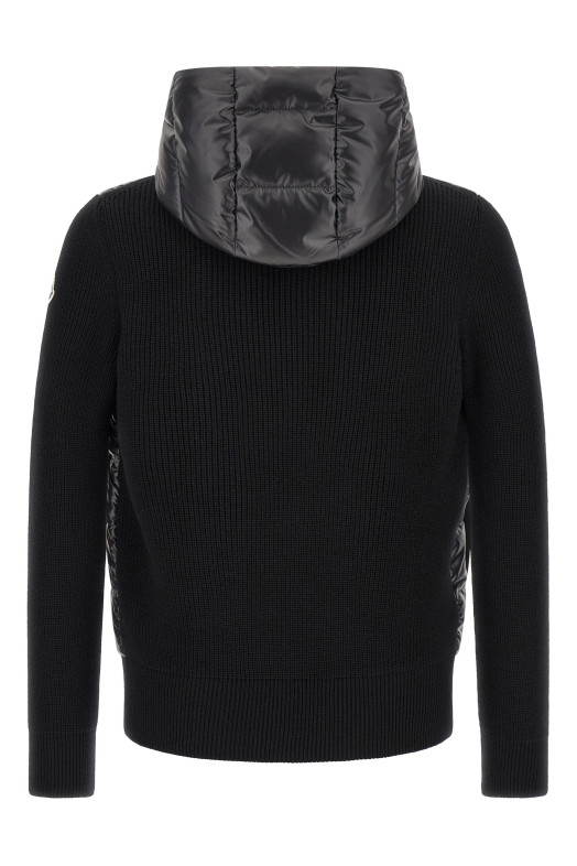 Кардиган с подкладкой и капюшоном, чёрный MONCLER L20919B00028M1131999