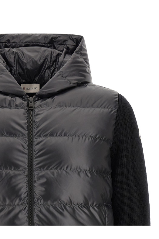 Кардиган с подкладкой и капюшоном, чёрный MONCLER L20919B00028M1131999