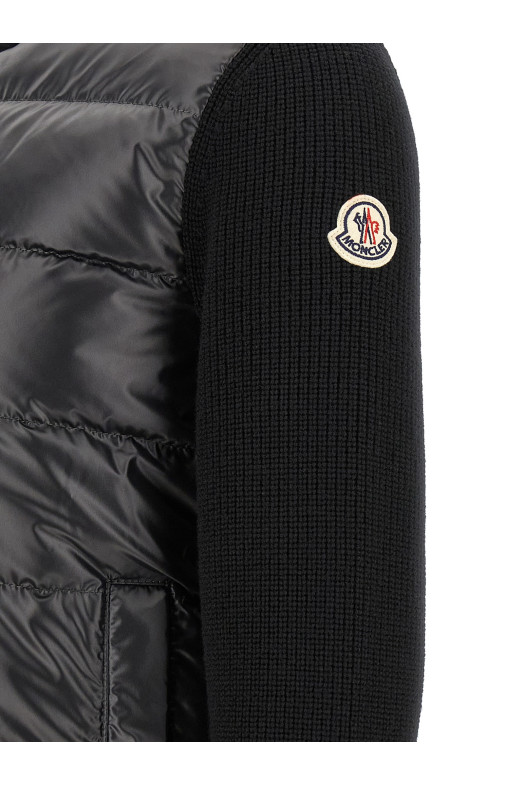 Кардиган с подкладкой и капюшоном, чёрный MONCLER L20919B00028M1131999