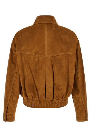 Suede blouson Brown