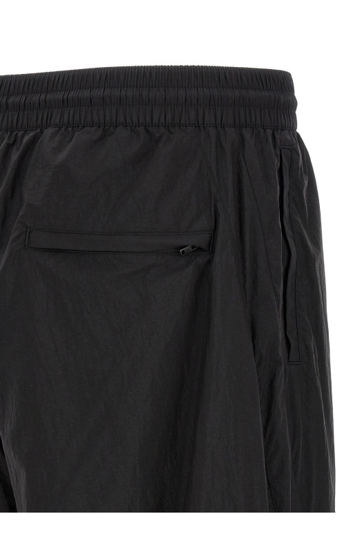 Rough-edged joggers Black