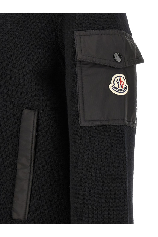 Кардиган Moncler «Padded Wool Zip-Up»  Черный L20919B00003M1131999