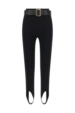 Легінси зі штрипками та ременем, чорні SELF PORTRAIT AW26174PBBLACK
