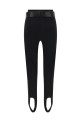Leggings with stirrup and belt Black