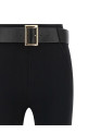Leggings with stirrup and belt Black