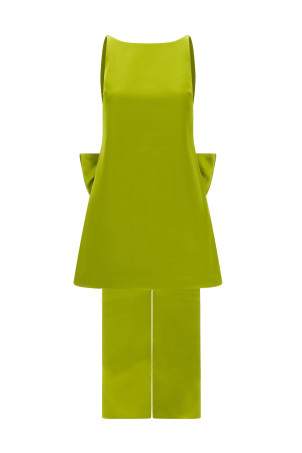 Maxi bow dress Green