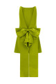 Платье с большим бантом, зелёное SELF PORTRAIT AW26008SGGREEN