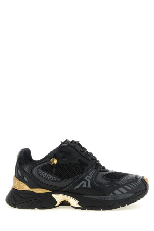 Mesh and leather sneakers Multicolor