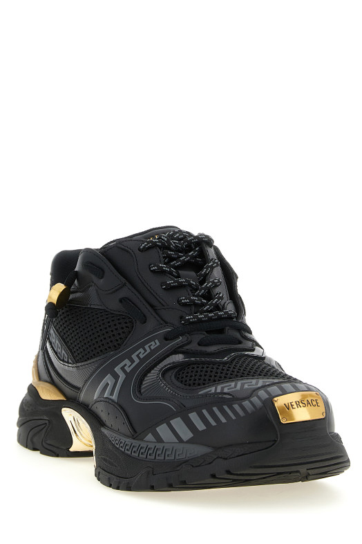 Сникеры из сетки и кожи, разноцветные VERSACE 10261881A191066BL5J