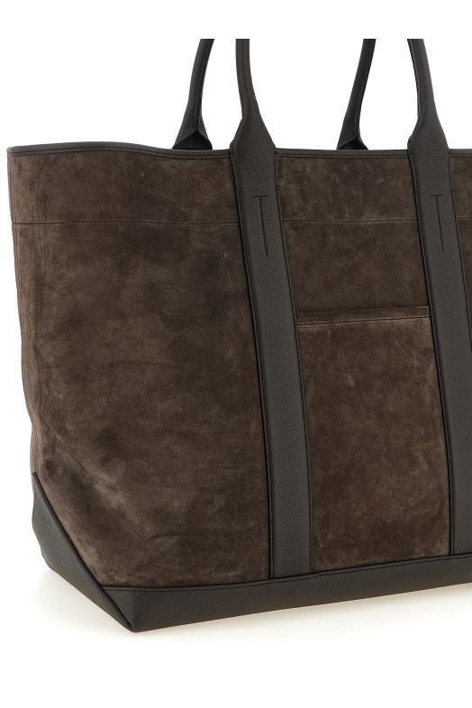 Сумка для покупок из замши  Коричневая TOM FORD H0767LCL613YECK