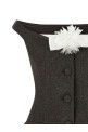 Платье с вырезом «Бардо» коричневого цвета SELF PORTRAIT AW26076SBRBROWN