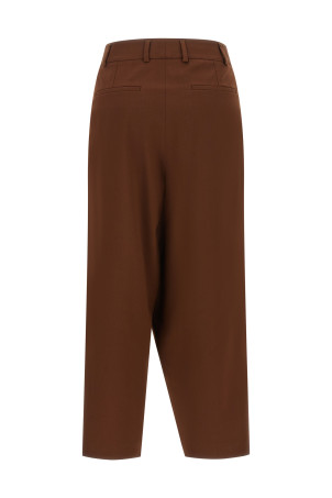 Asymmetrical panel pants Brown
