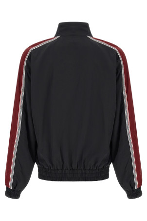 Craquelé-effect blouson Black