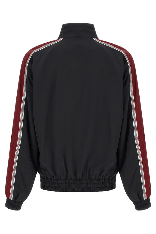 Craquelé-effect blouson Black