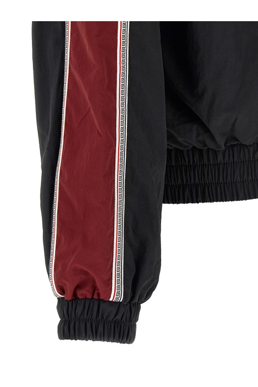 Craquelé-effect blouson Black