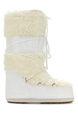 White eco fur and synthetic leather Icon boots MOON BOOT (1408900)
