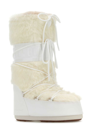 White eco fur and synthetic leather Icon boots MOON BOOT (1408900)